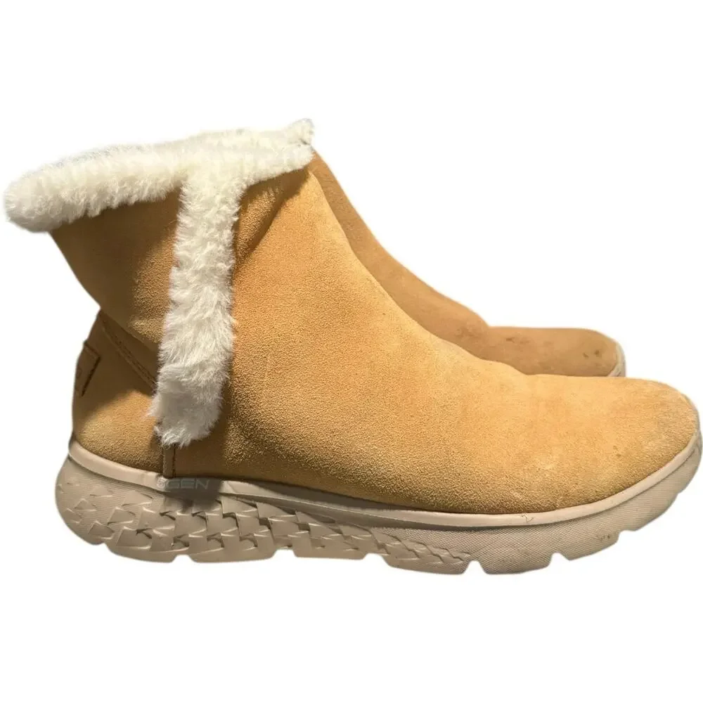 Skechers Women's On the GO Stellar Winter Boots Cozy Step Chestnut Size 9